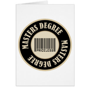 Cartão Grau de mestrado impagável