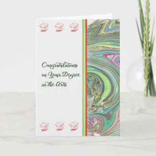 Cartão Grau de placa de parabéns nas artes