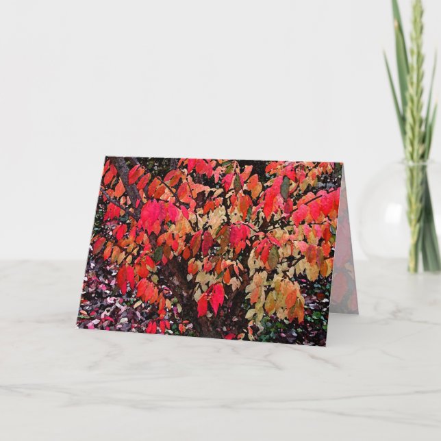 Cartão Gravando Dia de as mães Bush (Frente)