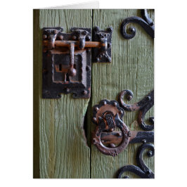 Cartão Gravensteen Castle Door Lock Fotografia