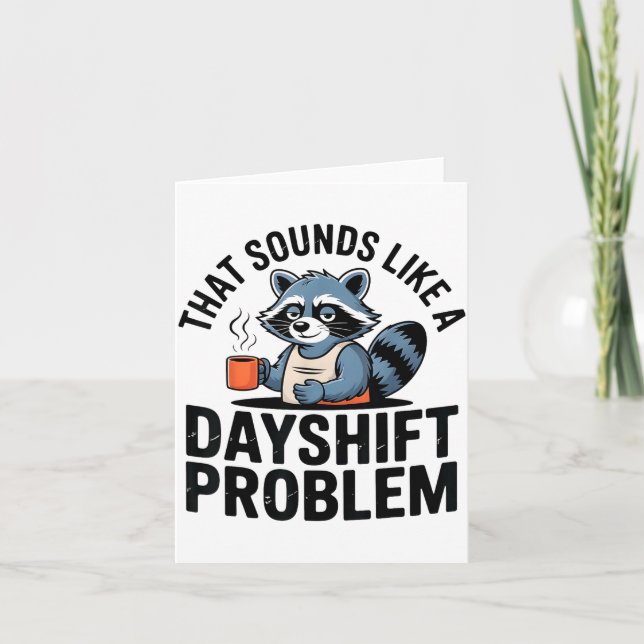 Cartão Graveyard Raccoon Funny Work Humor That Sounds Lik (Frente)