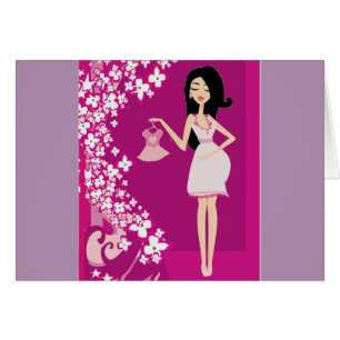 Cartão grávida latina