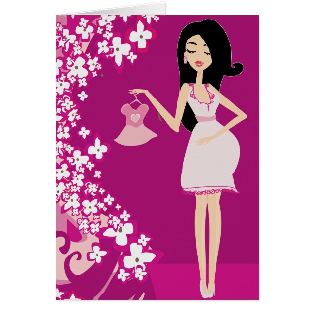 Cartão grávida latina (Frente)