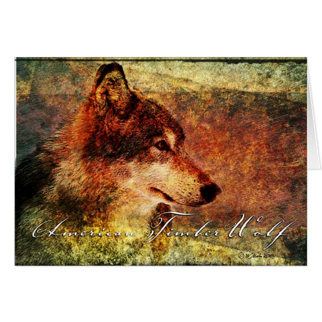 Cartão Gravura em àgua forte do ZA-Lobo (Frente Horizontal)