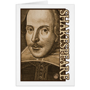 Cartão Gravuras de Shakespeare Droeshout