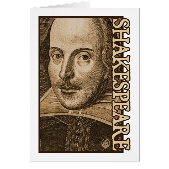 Cartão Gravuras de Shakespeare Droeshout (Frente)