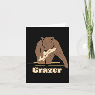 Cartão Grazer Fish Bear Fat Brown Grizzly Em outubro Nós