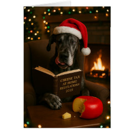 Cartão Great Dane 'Cheese Tax' Christmas card