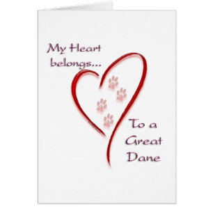 Cartão Great Dane Hearts Pertence