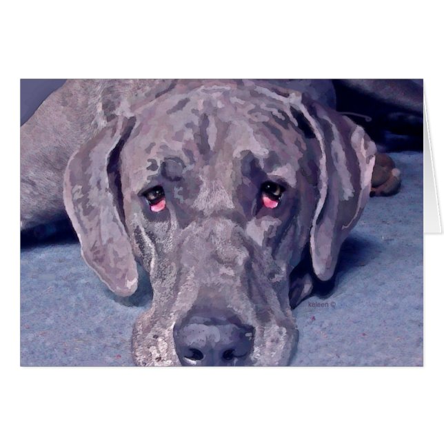 Cartão Great Dane Hero (Frente horizontal)