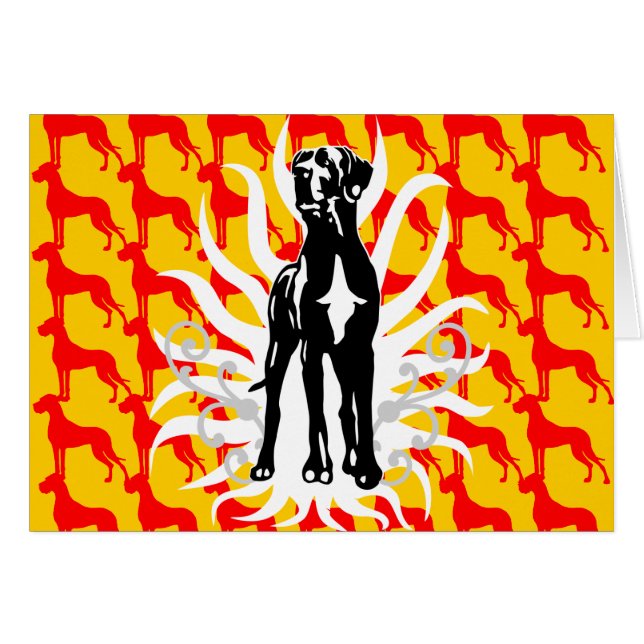 Cartão Great Dane Stud (Frente Horizontal)