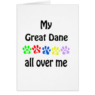 Cartão Great Dane Walks Design