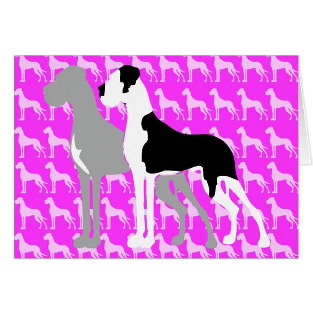 Cartão Great Danes Blue Boston (Frente Horizontal)