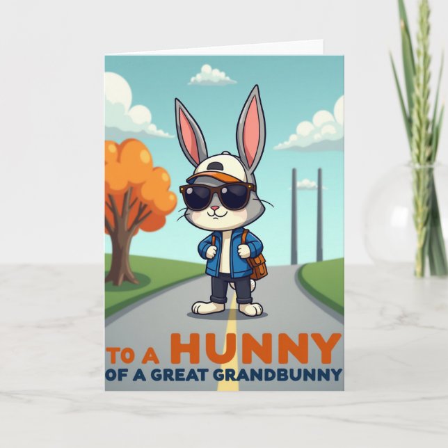 Cartão Great Grandbunny Fun Road Trip Card (Frente)