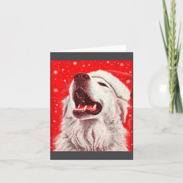 Cartão Great Pyrenees Christmas  (Frente)