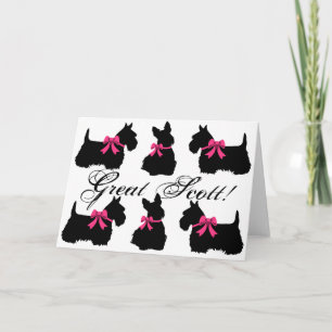 Cartão "Great Scott !", Scottish Terrier blank card 2