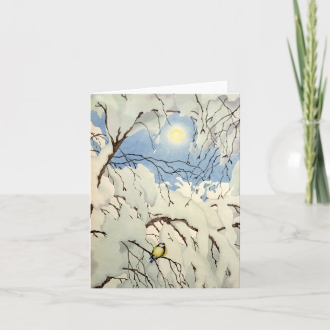 Cartão Great Tit - Theodor Severin Kittelsen (Frente)