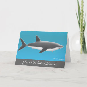 Cartão Great White Shark Greeting Card