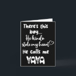 Cartão Grécia Avó Grega Este Menino Me Chama<br><div class="desc">Grécia Avó Grega Avó Este Menino Me Chama Yaya</div>