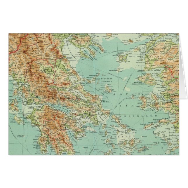 Cartão Grécia e Egeu (Frente Horizontal)