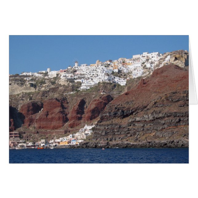 Cartão Grécia Santorini (Frente Horizontal)