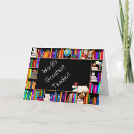 Cartão Greeing do grande professor do mundo