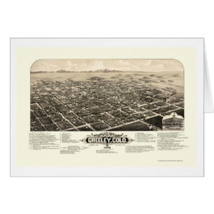 Cartão Greeley, mapa panorâmico do CO - 1882