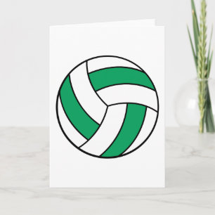 Cartão green and white volleyball