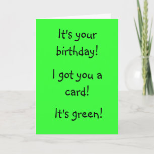 Cartão Green Birthday Card