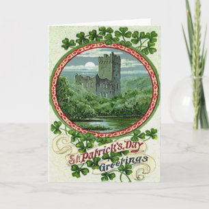 Cartão Green Blarney Castle Ireland Shamrock