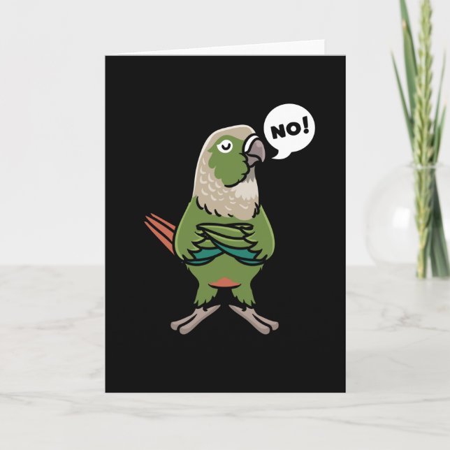 Cartão Green Cheek Conure Green-Cheeked Parakeet (Frente)