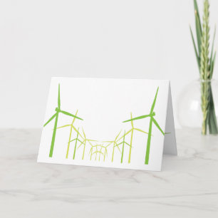 Cartão Green Energy Wind Turbine Windmill Card