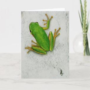 Cartão Green Frog Blank Greeting Card