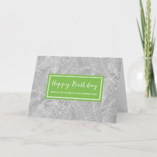 Cartão Green Grey Ferns Business From Group Birthday