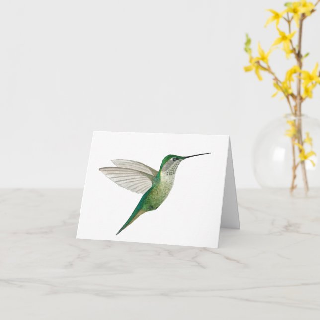 Cartão Green Hummingbird  (Flor Amarela)