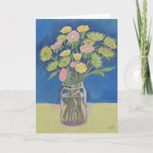 Cartão Green Mums Greeting Card