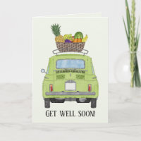 Green Retro Fiat 500 Fique bem