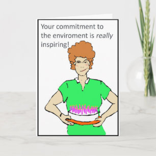 Cartão Green Smirk Birthday Card