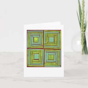 Cartão Green squares design
