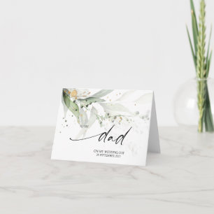 Cartão Greenery para o meu Pai no meu dia de casamento da