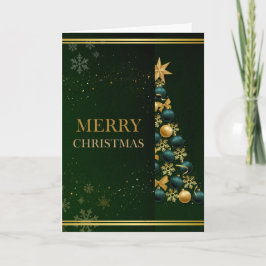 Cartão Greens & Golds "Merry Christmas" Christmas card