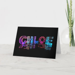 Cartão Greeting Card for Chloe in 3D Lights