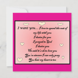 Cartão Greeting card 'I want you"