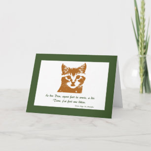Cartão Greeting Card: Le Chat