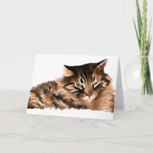 Cartão Greeting Card Maine Coon Cat