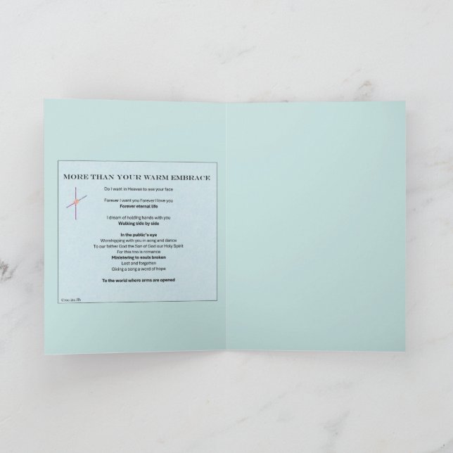 Cartão Greeting card " More than your warm embrace" (Interior)