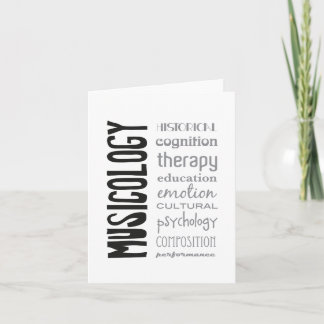 Cartão greeting card - MUSICOLOGY
