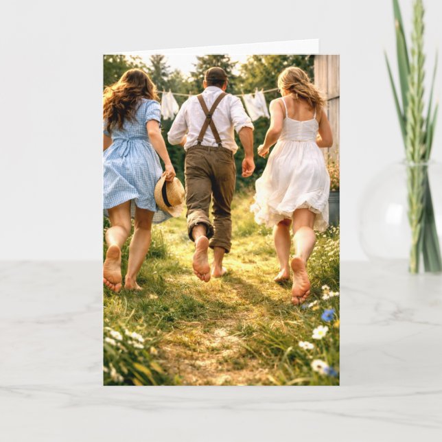 Cartão Greeting Card Nostalgic Backyard Memories (Frente)