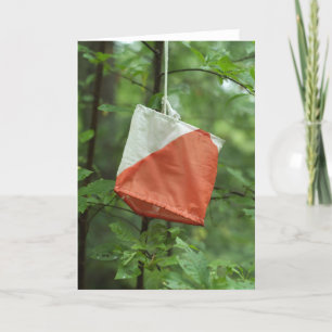 Cartão Greeting Card - Orienteering flag