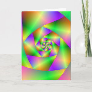 Cartão Greeting Card Psychedelic Spiral